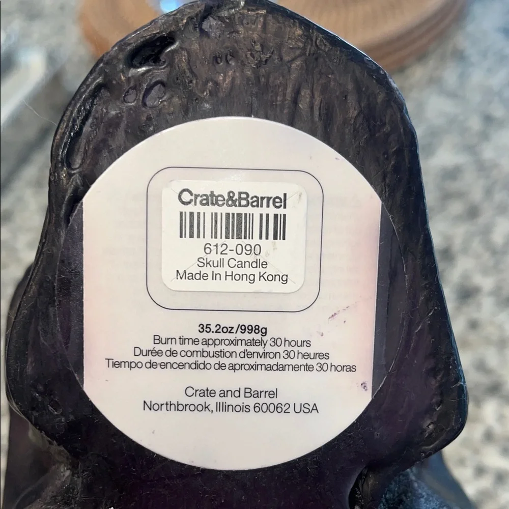 Crate&Barrel Black Skull Decor